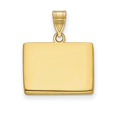 Wyoming State Pendant Charm 14k Yellow Gold Engravable XNA707Y-WY, MPN: XNA707Y-WY, 886774754321