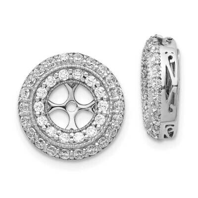 Fancy Diamond Earring Jackets 14k White Gold EJM5311-100-WA, MPN: EJM5311-100-WA, 883957372839