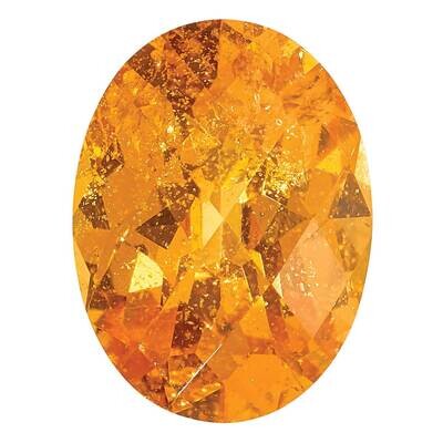 Spessartite Garnet 8x6mm Oval Checkerboard AAA Quality GS-0806-OVX-AAA, MPN: GS-OVX-AAA,