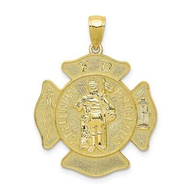 St. Florian Protect Us Fire Dept. Pendant 10k Gold 10C2257, MPN: 10C2257, 191101085062
