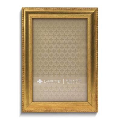 Gold-tone Beaded Edge 4 x 6 Inch Photo Picture Frame GM25518, MPN: GM25518, 751148079082