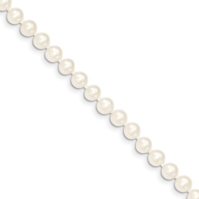 5-6mm White Cultured Near Round Pearl Necklace 24 Inch 14k Gold WPN050-24, MPN: WPN050-24, 81547901…