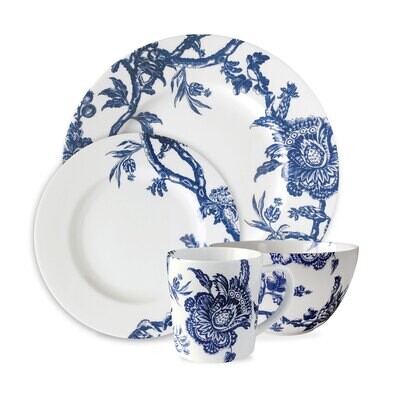 Caskata Arcadia Place 4 Piece Place Setting Blue PLCE-W520, MPN: PLCE-W520, 816666029176