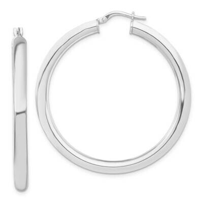 4mm x 47mm Polished Hoop Earring 14k White Gold CMEI18129, MPN: CMEI18129,