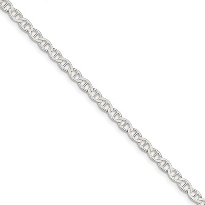 8 Inch 4.75mm Polished Flat Anchor Chain Sterling Silver QLFA100-8, MPN: QLFA100-8, 886774079950