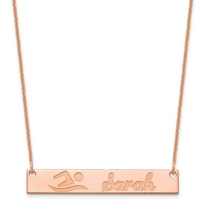 Customized Bar Necklace 14k Rose Gold Medium XNA1041R, MPN: XNA1041R,