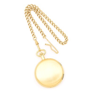Charles Hubert Satin Gold Finish Brass Pocket Watch XWA2747, MPN: XWA2747, 811233016344