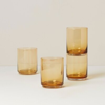 Lenox Tuscany Classics Stackable Glasses Tall Set of 4 Amber 894251, MPN: 894251, 194372023115