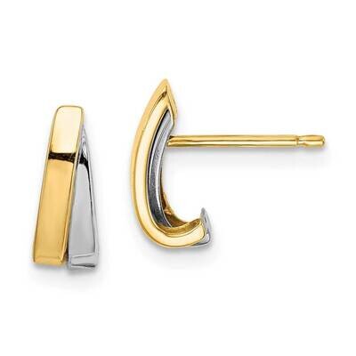 Post Earrings 14k Gold Rhodium SE2989 by Madi K, MPN: SE2989, 191101903038