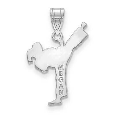 Personalized Girl Karate Pendant 10k White Gold 10XNA704W, MPN: 10XNA704W,