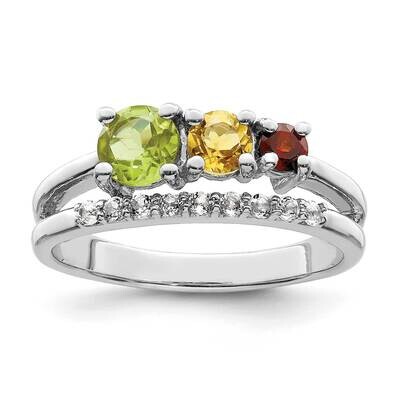 .96T.W. Pe Ci Ga Wt Bypass Ring Sterling Silver Rhodium-Plated QR7419RB, MPN: QR7419RB, 191101562303