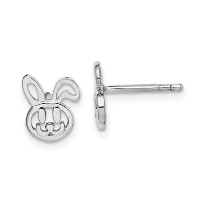 Childs Bunny Post Earrings Sterling Silver Rhodium-plated QE14360, MPN: QE14360, 886774024462