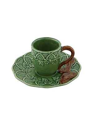 Bordallo Pinheiro Pinheiro Woods Coffee Cup &amp; Saucer Hare 65027278, MPN: 65027278, 5600413619759