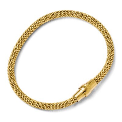 Leslie&#39;s Gold-tone 18k Gold Flash Plated Magnetic Bracelet - Sterling Silver HB-FB54, MPN: FB54, 88…