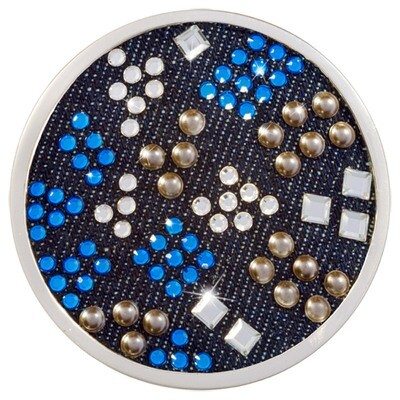 Nikki Lissoni Denim Dreams Blue Punk Silver-Plated 43mm Coin C1463SL, MPN: C1463SL, 8718819230144
