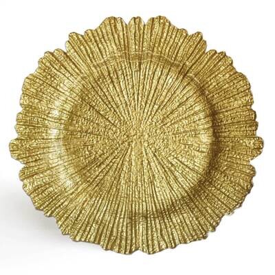 Gold Glass Reef Charger GM10875, MPN: GM10875, 88235978929