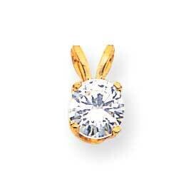 6.5mm Cubic Zirconia Pendant 14k Gold XP12CZ, MPN: XP12CZ, 883957233147
