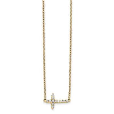 Cross 18 Inch Necklace 14k Gold Diamond PM4692-016-YA, MPN: PM4692-016-YA, 883957212517