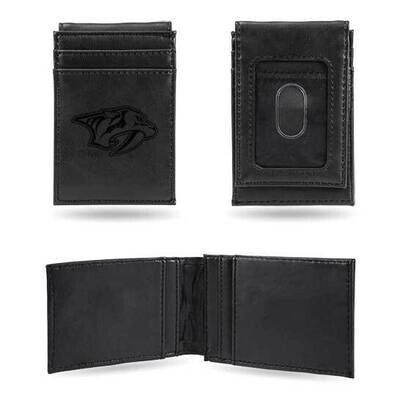 NHL Nashville Predators Black Faux Leather Front Pocket Wallet GC7594, MPN: GC7594, 767345896698