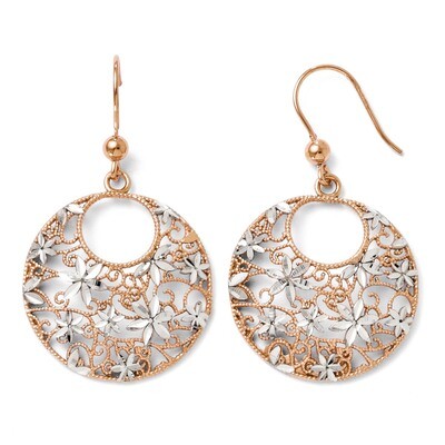 Leslie&#39;s Rose-tone 18k Gold Flash Plated Earrings - Sterling Silver HB-F312, MPN: F312, 883957020068
