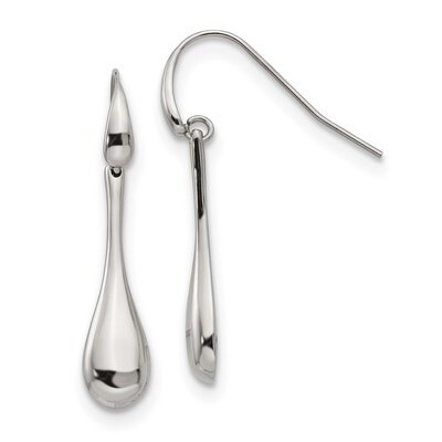 Shepherds Hook Earrings Stainless Steel Polished SRE1277 by Chisel, MPN: SRE1277, 191101017483