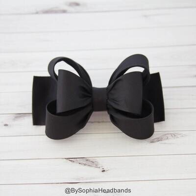 Black Hair Clip Black Bow Hair Clip Bow Hair Clip Toddler Gold Hair Clip Girls Bow Hair Clip Big Bo…