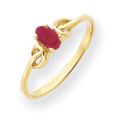 Ruby Ring 14k Gold 5x3mm Oval Y4650R, MPN: Y4650R, 883957560199