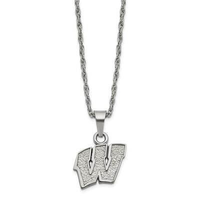 University of Wisconsin Pendant &amp; Chain with 2In Extender Neckla Stainless Steel ST516UWI, MPN: ST5…