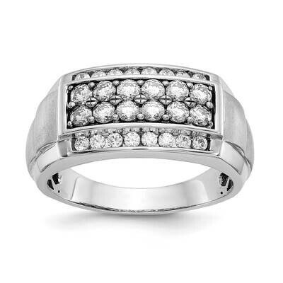 Diamond Vs/Si, D E F, Brushed/Polished Men&#39;s Band 14k White Gold True Origin Lab Grown RM3552-124-W…