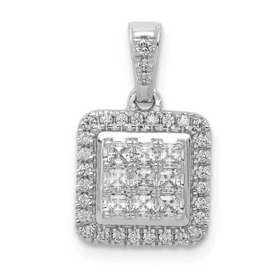 1/2Ct. Diamond Square Cluster Pendant 14k White Gold PM4371-050-WA, MPN: PM4371-050-WA, 883957510194