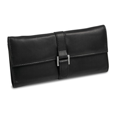 Black Leather Snap Buckle Jewelry Wallet GM17715, MPN: GM17715, 892925002753