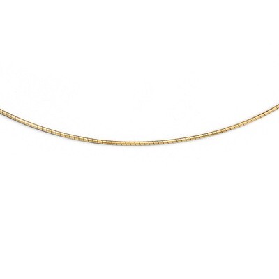 Leslie&#39;s 1MM Round Omega/Detachable clasp 18 Inch Chain 14k Gold HB-2804-18, MPN: 2804-18, 19110147…