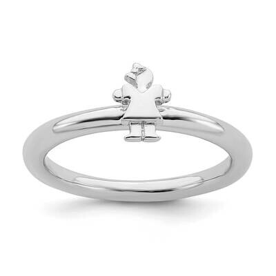 Girl Ring Sterling Silver Rhodium-plated QSK1936, MPN: QSK1936, 191101721021