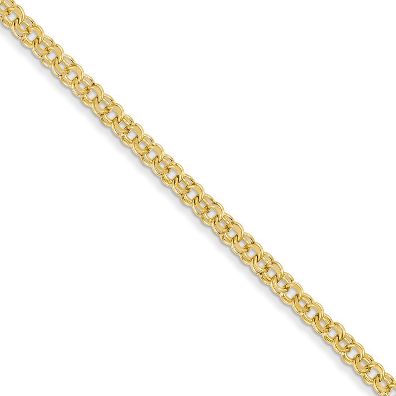 8in 3.75mm Solid Double Link Charm Bracelet 8 Inch 14k Gold DOH15-8, MPN: DOH15-8, 886774622880