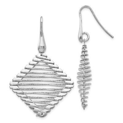 Leslie&#39;s Shepherd Hook Earrings Sterling Silver Rhodium-plated HB-QLE1098, MPN: QLE1098, 1911011761…