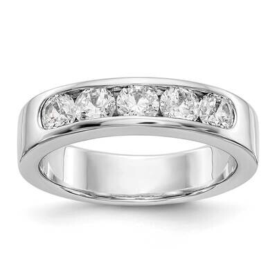Diamond Vs/Si, D E F, 5-Stone Channel Band 14k White Gold True Origin Lab Grown RM3276B-100-WLD, MP…