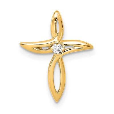 Cross Pendant 14k Gold AA Diamond PM5012-002-YA, MPN: PM5012-002-YA, 883957236575