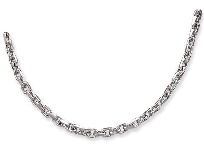 4.5mm Hand-polished Link Necklace 20 Inch 14k White Gold WLK302-20, MPN: WLK302-20, 191101372285