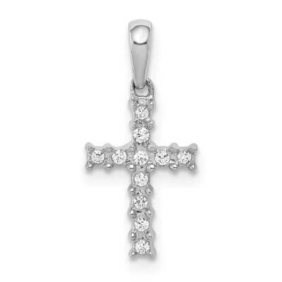1/20Ct. Diamond Latin Cross Pendant 14k White Gold PM4957-006-WA, MPN: PM4957-006-WA, 883957834610
