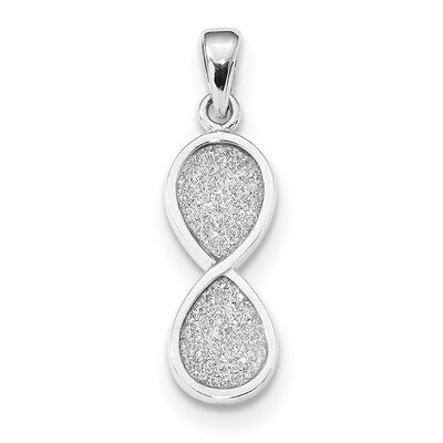 Laser-cut Infinity Symbol Pendant Sterling Silver Rhodium QP4955, MPN: QP4955,