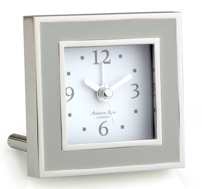 Addison Ross Chiffon &amp; Silver Square Silent Alarm Clock 3 x 3 Inch Silver-plated FR1014, MPN: FR101…