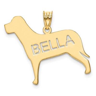 Laser Polished Dog Name Pendant Gold-plated Silver XNA691GP, MPN: XNA691GP, 886774556635