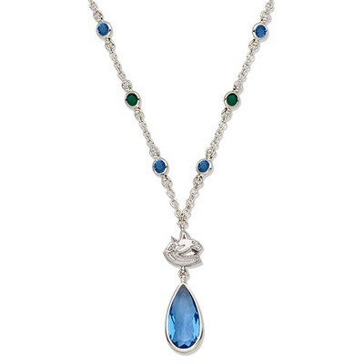 Vancouver Canucks Crystal Logo Necklace CUC065N-CR