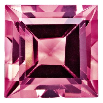 Pink Tourmaline 3Mm Square Step Cut Aa Quality Gemstone PT-0300-SQS-AA, MPN: PT-0300-SQS-AA,