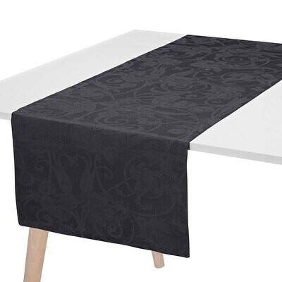 Le Jacquard Francais Runner Tivoli Onyx 100% Linen 26729, MPN: 26729, 3660269267292