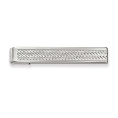 Kelly Waters Patterned Tie Bar Rhodium-plated KW732, MPN: KW732,