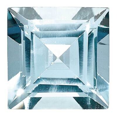Aquamarine 5mm Square Step Cut AA Quality AQ-0500-SQS-AA, MPN: AQ-SQS-AA,