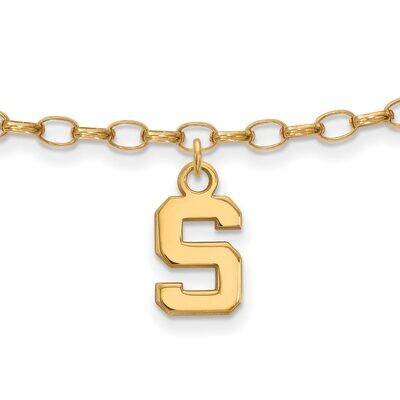 Michigan State University Anklet Gold-plated Silver GP030MIS, MPN: GP030MIS, 886774933542