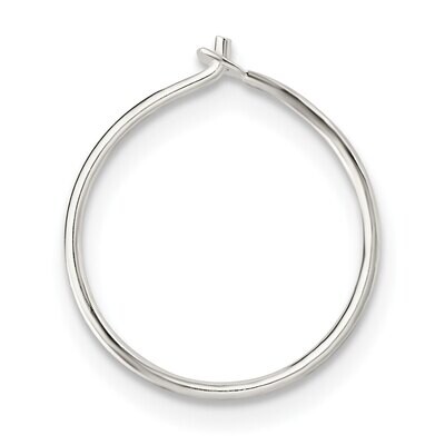 14.0mm Diameter Wire Hoops Sterling Silver SS3064, MPN: SS3064,