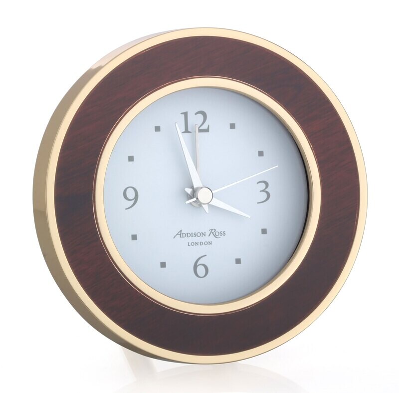 Addison Ross Tuscan Dawn & Gold Alarm Clock 4 x 4 Inche-Gold Plating FR5519